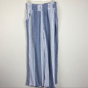 NWT Elan striped down blue and pants size large